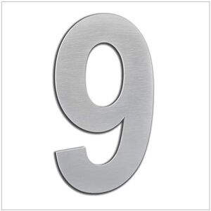 EVI Herrajes House Number 16cm Adhesive Stainless Steel Door Numbers Waterproof "9" Digit EVI Herrajes House Number 16cm Adhesive Stainless Steel Door Numbers Waterproof "9" Digit