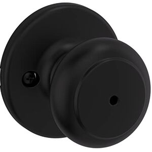 Kwikset Cove Interior Privacy Door Knob with Lock, Door Handle for Bathroom and Bedroom, Matte Black Keyless Turn Lock Doorknob Kwikset Cove Interior Privacy Door Knob with Lock, Door Handle for Bathroom and Bedroom, Matte Black Keyless Turn Lock Doorknob
