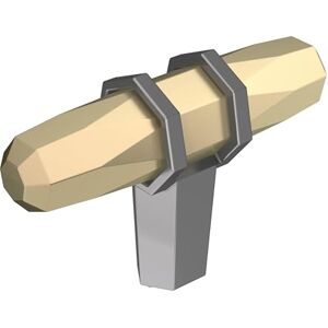 Amerock Cabinet Knob Golden Champagne/Black Chrome 2-1/2 inch (64 mm) Length London 1 Pack Drawer Knob Cabinet Hardware Amerock Cabinet Knob Golden Champagne/Black Chrome 2-1/2 inch (64 mm) Length London 1 Pack Drawer Knob Cabinet Hardware