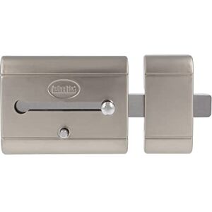 Amig High Security Overlap Lock for Wooden Doors Mod. 15 Plus 98 x 77 mm with Round Security Cylinder and Latch Silver Steel Amig High Security Overlap Lock for Wooden Doors Mod. 15 Plus 98 x 77 mm with Round Security Cylinder and Latch Silver Steel