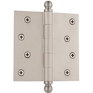Nostalgic Warehouse 728361 4" Ball Tip Residential Hinge with Square Corners Door, Satin Nickel, 4 Inch Nostalgic Warehouse 728361 4" Ball Tip Residential Hinge with Square Corners Door, Satin Nickel, 4 Inch