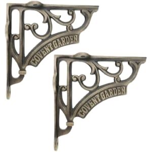 Infinity 2 Pcs Matt Antique Heavy-Duty Scaffold Board Cast Iron Shelf Brackets Triangle Floating Wall Mounted Brackets for for Garden Shelve, Living Room, Outdoor Support Infinity 2 Pcs Matt Antique Heavy-Duty Scaffold Board Cast Iron Shelf Brackets Triangle Floating Wall Mounted Brackets for for Garden Shelve, Living Room, Outdoor Support