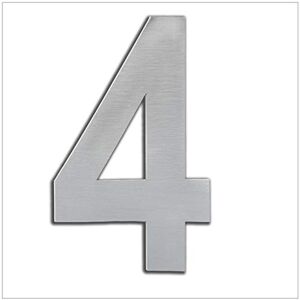 EVI Herrajes House Number 16cm Adhesive Stainless Steel Door Numbers Waterproof "4" Digit EVI Herrajes House Number 16cm Adhesive Stainless Steel Door Numbers Waterproof "4" Digit