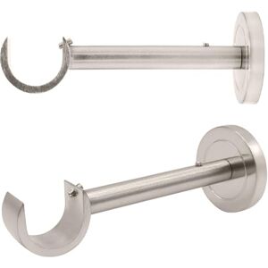 A Key Tech 1 inch Curtain Rod Bracket Brushed Nickel, 2pcs Curtain Rod Wall Brackets Long 5 inch Projection Bracket Holder with Installation Accessories Included, Set of 2, Brushed Nickel A Key Tech 1 inch Curtain Rod Bracket Brushed Nickel, 2pcs Curtain Rod Wall Brackets Long 5 inch Projection Bracket Holder with Installation Accessories Included, Set of 2, Brushed Nickel
