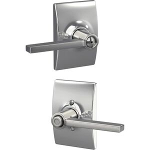 SCHLAGE F40 LAT 625 CEN Century Collection Latitude Privacy Lever, Bright Chrome SCHLAGE F40 LAT 625 CEN Century Collection Latitude Privacy Lever, Bright Chrome