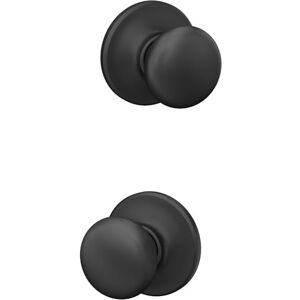 SCHLAGE F10 PLY 622 COH Plymouth Door Knob with Cohen Trim, Hall & Closet Passage Lock, Matte Black SCHLAGE F10 PLY 622 COH Plymouth Door Knob with Cohen Trim, Hall & Closet Passage Lock, Matte Black