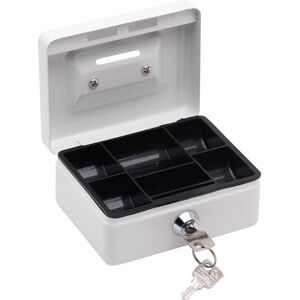 Burg-Wächter lockable cash box with key, slot and coin insert, small, sheet steel, Money 5012, white Burg-Wächter lockable cash box with key, slot and coin insert, small, sheet steel, Money 5012, white