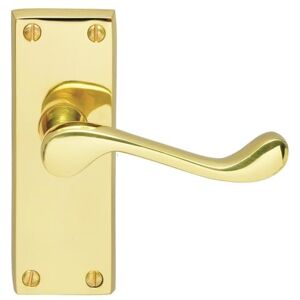 Carlisle Brass Victorian Scroll Lever on Face-Fix Backplate Latch in Brass Carlisle Brass Victorian Scroll Lever on Face-Fix Backplate Latch in Brass