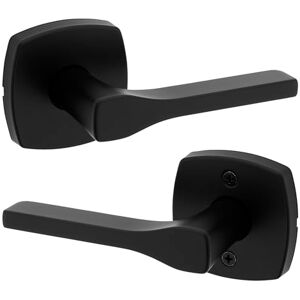 Kwikset Tripoli Passage Hall/Closet Lever with Soft Modern Rose in Matte Black 97200-919 Kwikset Tripoli Passage Hall/Closet Lever with Soft Modern Rose in Matte Black 97200-919
