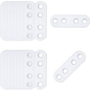 T Tulead Tulead White Straight Brackets Iron Flat Bracket Mending Plate Furniture Brace 2.16"x0.7" Repair Fixing Joint Pack of 20 with Mounting Screws T Tulead Tulead White Straight Brackets Iron Flat Bracket Mending Plate Furniture Brace 2.16"x0.7" Repair Fixing Joint Pack of 20 with Mounting Screws