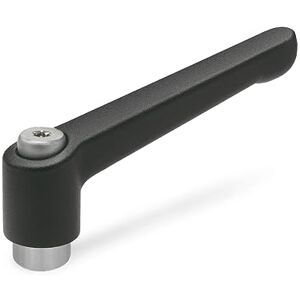 GANTER Norm Element - Adjustable Locking Lever, Female Thread, Stainless Steel, Black, Matt Finish GANTER Norm Element - Adjustable Locking Lever, Female Thread, Stainless Steel, Black, Matt Finish