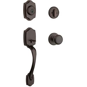 Kwikset 96870-100 Belleview Single Cylinder Handleset with Cove Knob Featuring SmartKey Security in Venetian Bronze Kwikset 96870-100 Belleview Single Cylinder Handleset with Cove Knob Featuring SmartKey Security in Venetian Bronze