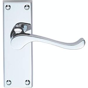 Carlisle Brass Victorian Scroll Lever - Face-Fix Backplate - Polished Chrome - Door Handle Carlisle Brass Victorian Scroll Lever - Face-Fix Backplate - Polished Chrome - Door Handle