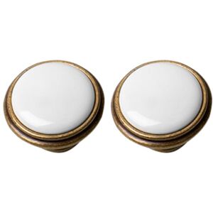 cyclingcolors 2 x Porcelain Ceramic 35mm Drawer Knobs Vintage Antique Style Furniture Knobs Door Handle, Dresser Handle, Cupboard Knob Brass Finish Includes Screws cyclingcolors 2 x Porcelain Ceramic 35mm Drawer Knobs Vintage Antique Style Furniture Knobs Door Handle, Dresser Handle, Cupboard Knob Brass Finish Includes Screws