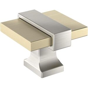 Amerock Overton 1-3/8 inch (35mm) Length Golden Champagne/Satin Nickel Cabinet Knob, BP36680BBZG10 Amerock Overton 1-3/8 inch (35mm) Length Golden Champagne/Satin Nickel Cabinet Knob, BP36680BBZG10