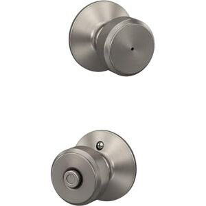 Schlage F40 BWE 619 Bowery Privacy Lock Knob - Privacy Lock Knob, Satin Nickel, Easy to Install Schlage F40 BWE 619 Bowery Privacy Lock Knob - Privacy Lock Knob, Satin Nickel, Easy to Install