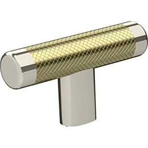 Amerock Cabinet Knob Polished Nickel/Golden Champagne 2-5/8 inch (67 mm) Length Esquire 1 Pack Drawer Knob Cabinet Hardware Amerock Cabinet Knob Polished Nickel/Golden Champagne 2-5/8 inch (67 mm) Length Esquire 1 Pack Drawer Knob Cabinet Hardware