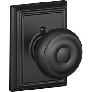 SCHLAGE F170GEO622ADD Addison Collection Georgian Decorative Trim Knob, Matte Black SCHLAGE F170GEO622ADD Addison Collection Georgian Decorative Trim Knob, Matte Black
