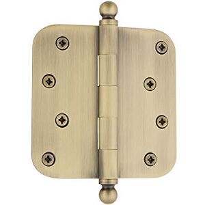 Nostalgic 728363 Warehouse Ball Tip Residential 5/8" Radius Corners Door Hinge, Antique Brass, 4 Inch Nostalgic 728363 Warehouse Ball Tip Residential 5/8" Radius Corners Door Hinge, Antique Brass, 4 Inch