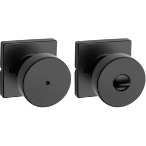 Kwikset Pismo Keyed Entry Door Knob - Modern, Black, 97402-854 Kwikset Pismo Keyed Entry Door Knob - Modern, Black, 97402-854