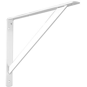 Knape & Vogt THE MAX Shelf Bracket, 16-inch, Warm White, 0049-16WTH, Steel, 16 Inch Knape & Vogt THE MAX Shelf Bracket, 16-inch, Warm White, 0049-16WTH, Steel, 16 Inch