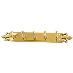 EL ZORRO Imex B-76152 B-76152-Hanger Five Hooks (Gloss Brass, 345 x 48 mm) EL ZORRO Imex B-76152 B-76152-Hanger Five Hooks (Gloss Brass, 345 x 48 mm)
