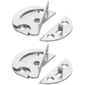 cyclingcolors 3666690041050, Screw Cap, 2 x Rotary, Twist, Diameter 48 mm, Delicate Lock, Furniture, Rotating Latch, Table Plate Connector, Silver cyclingcolors 3666690041050, Screw Cap, 2 x Rotary, Twist, Diameter 48 mm, Delicate Lock, Furniture, Rotating Latch, Table Plate Connector, Silver