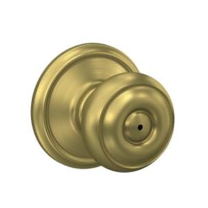 SCHLAGE F40 GEO 608 Georgian Knob Bed and Bath, Satin Brass SCHLAGE F40 GEO 608 Georgian Knob Bed and Bath, Satin Brass