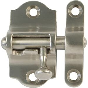 Amig Brass Door Latch - 40x70mm Security Pin - Matte Chrome Finish Amig Brass Door Latch - 40x70mm Security Pin - Matte Chrome Finish
