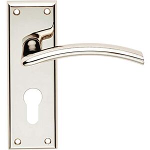 Carlisle Brass Serozzetta Trenta Lever On Backplate Euro 47.5mm Polished Nickel Includes a Pair of Handles & fixings Carlisle Brass Serozzetta Trenta Lever On Backplate Euro 47.5mm Polished Nickel Includes a Pair of Handles & fixings