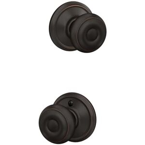 SCHLAGE Passage, Aged Bronze F10GEO716 Georgian Knob SCHLAGE Passage, Aged Bronze F10GEO716 Georgian Knob