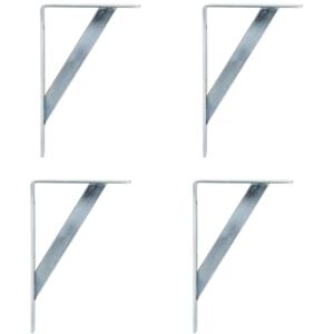Amig 4-Pack Shelf Brackets - Heavy-Duty Steel, 200x125mm Amig 4-Pack Shelf Brackets - Heavy-Duty Steel, 200x125mm