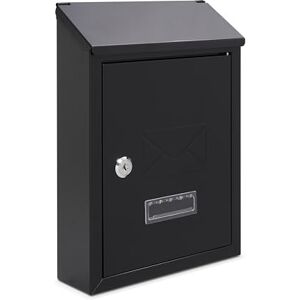 Black Assorted Wall Mounted Post Box - Weatherproof Mailbox - 21x30x7cm Black Assorted Wall Mounted Post Box - Weatherproof Mailbox - 21x30x7cm