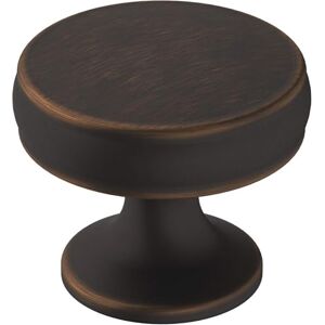 Amerock Cabinet Knob Oil Rubbed Bronze 1-1/4 inch (32 mm) Diameter Renown 1 Pack Drawer Knob Cabinet Hardware Amerock Cabinet Knob Oil Rubbed Bronze 1-1/4 inch (32 mm) Diameter Renown 1 Pack Drawer Knob Cabinet Hardware