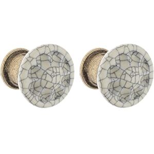 cyclingcolors 2 x Porcelain Ceramic 33mm Drawer Knobs Vintage Antique Style Pattern Furniture Knob Door Handle, Dresser Handle, Cupboard Knob Brass Finish Includes Screws cyclingcolors 2 x Porcelain Ceramic 33mm Drawer Knobs Vintage Antique Style Pattern Furniture Knob Door Handle, Dresser Handle, Cupboard Knob Brass Finish Includes Screws