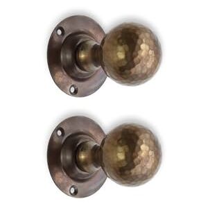Infinity Antique Victorian Hammered Pattern Ball Round Door Knobs Pairs 45mm Pull Handles Set for Both Interior & Exterior Doors Infinity Antique Victorian Hammered Pattern Ball Round Door Knobs Pairs 45mm Pull Handles Set for Both Interior & Exterior Doors