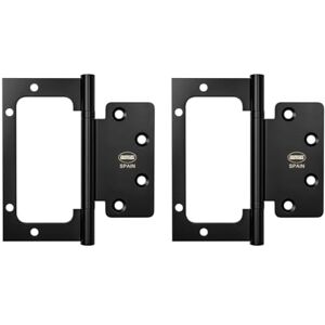 Amig Pack of 2 Hinges 100 x 90 x 2.5 mm Recommended for Use on Doors Smooth and Silent Opening and Closing Matte Black Stainless Steel Includes Screws Amig Pack of 2 Hinges 100 x 90 x 2.5 mm Recommended for Use on Doors Smooth and Silent Opening and Closing Matte Black Stainless Steel Includes Screws