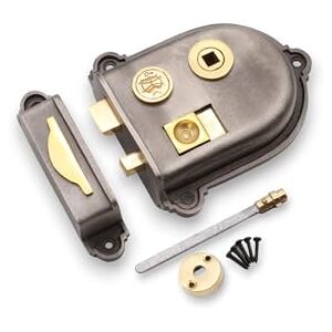 Infinity Traditional Victorian Style Pewter Cromwell Iron Rim Latch Snib Lock Set for Interior Bedroom & Bathroom Door Gate Infinity Traditional Victorian Style Pewter Cromwell Iron Rim Latch Snib Lock Set for Interior Bedroom & Bathroom Door Gate
