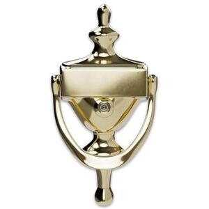 Hillman 852395 Brass Door Knocker - 7 Inches - Classic Door Accessory Hillman 852395 Brass Door Knocker - 7 Inches - Classic Door Accessory