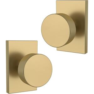 Mega Handles Laura Dummy I Door Knob for Hallway, Closet and Bathroom I Reversible Heavy Duty Design I Fits All Standard Door Sizes I Screws Included Satin Brass (2 Pack) Mega Handles Laura Dummy I Door Knob for Hallway, Closet and Bathroom I Reversible Heavy Duty Design I Fits All Standard Door Sizes I Screws Included Satin Brass (2 Pack)