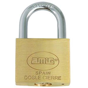 Amig Security Padlock Includes 2 Keys Brass Body with Treated Steel Shackle Ideal for Gym Lockers, Workshop Doors, Garages Double Locking Mechanism Width: 60 mm Amig Security Padlock Includes 2 Keys Brass Body with Treated Steel Shackle Ideal for Gym Lockers, Workshop Doors, Garages Double Locking Mechanism Width: 60 mm