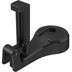 Baomasir Car Hook 3-in-1 Universal Car Headrest Hook with Lock and Phone Holder for Phone and Hanging Bags, Black Baomasir Car Hook 3-in-1 Universal Car Headrest Hook with Lock and Phone Holder for Phone and Hanging Bags, Black