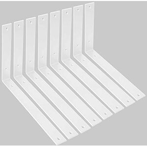 WINKER Shelf Brackets 12 Inch L Brackets for Shelves Heavy Duty White Wall Brackets for Shelves 5mm Thick Metal Bracket Support for Shelf with Screws WINKER Shelf Brackets 12 Inch L Brackets for Shelves Heavy Duty White Wall Brackets for Shelves 5mm Thick Metal Bracket Support for Shelf with Screws