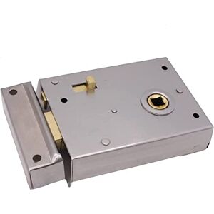 Merriway BH07759 Rim Latch with Locking Snib, Polished Chrome, Silver Merriway BH07759 Rim Latch with Locking Snib, Polished Chrome, Silver