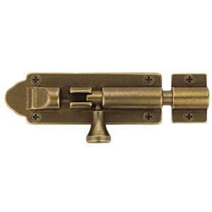 bilyglewarwof Barrel Bolt Door Latch Oil Rubbed Bronze Heavy Duty Large Sliding Bolt Door Locks, Antique Brass Sliding Barrel Bolt Locks (5.0inch) bilyglewarwof Barrel Bolt Door Latch Oil Rubbed Bronze Heavy Duty Large Sliding Bolt Door Locks, Antique Brass Sliding Barrel Bolt Locks (5.0inch)