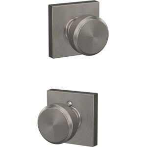 SCHLAGE F10 BWE 619 COL Collins Trim Bowery Hall and Closet Knob, Satin Nickel SCHLAGE F10 BWE 619 COL Collins Trim Bowery Hall and Closet Knob, Satin Nickel