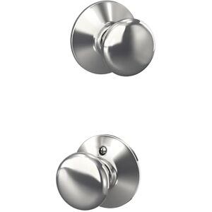 SCHLAGE F10PLY625 Plymouth Door Knob Hall & Closet Passage Handle, Bright Chrome SCHLAGE F10PLY625 Plymouth Door Knob Hall & Closet Passage Handle, Bright Chrome