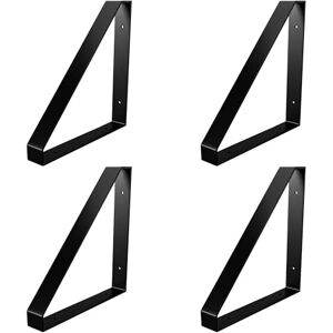 Amig Steel Shelving Brackets - Set of 4 - Matte Black - 211x261x30mm - Shelving Brackets Amig Steel Shelving Brackets - Set of 4 - Matte Black - 211x261x30mm - Shelving Brackets
