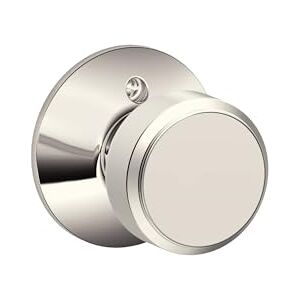 SCHLAGE F170 BWE 618 Non-Turning Bowery Knob, Polished Nickel SCHLAGE F170 BWE 618 Non-Turning Bowery Knob, Polished Nickel
