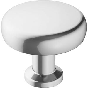 Amerock Cabinet Knob Polished Chrome 1-1/4 inch (32 mm) Diameter Factor 1 Pack Drawer Knob Cabinet Hardware Amerock Cabinet Knob Polished Chrome 1-1/4 inch (32 mm) Diameter Factor 1 Pack Drawer Knob Cabinet Hardware